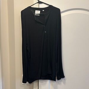 Billy Reid Charcoal Long Sleeve Shirt